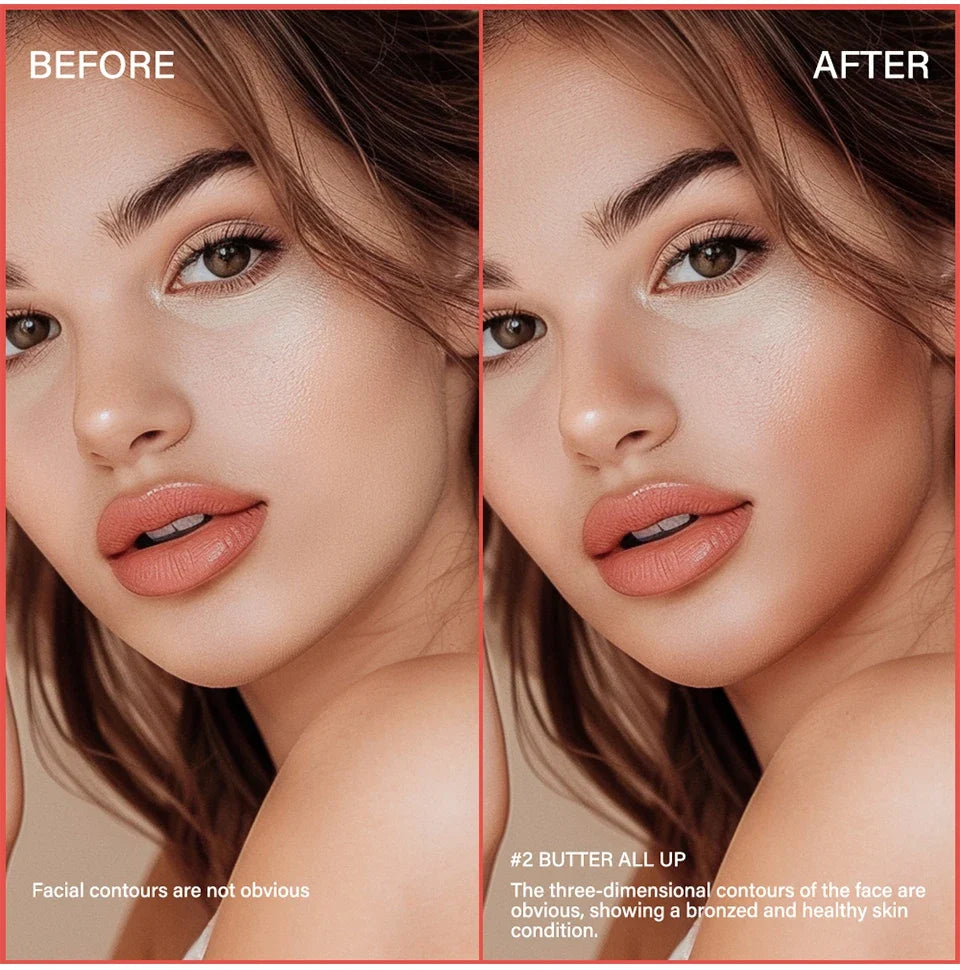Professional Makeup Powder Blush 12HR Wear Vegan Formula Blusher Makeup Blush in Bar Cosmetics Palette Powder Pink Cream Face