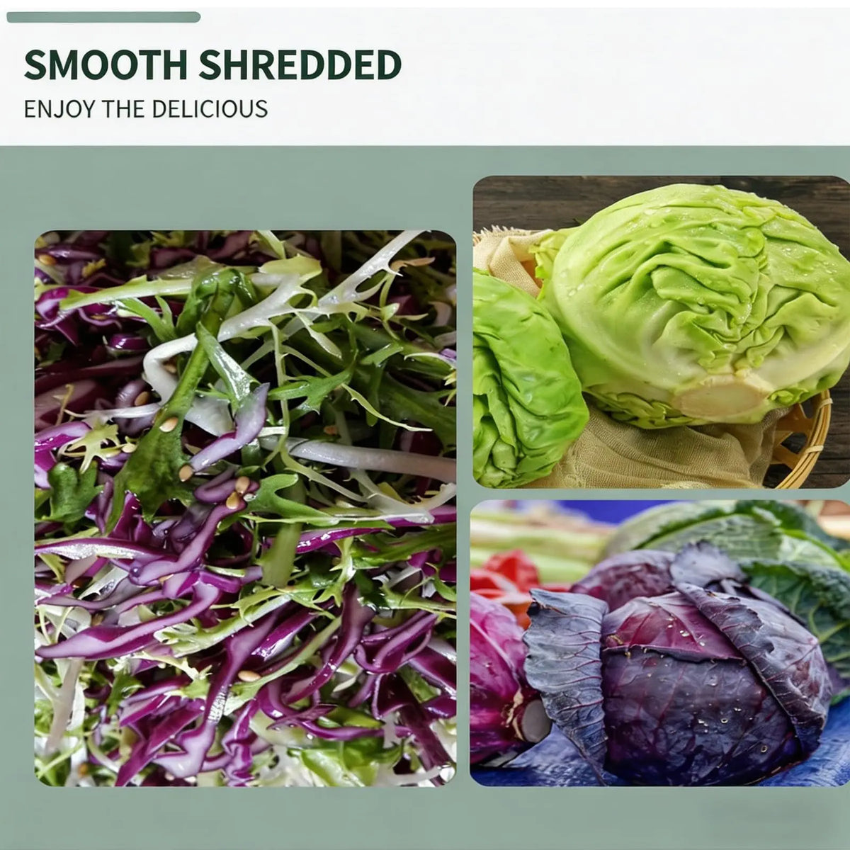 Stainless Steel Cabbage Shredder Slicer with Dual Blades, Handheld Vegetable Shredding Tool for  Salad Making Kitchen