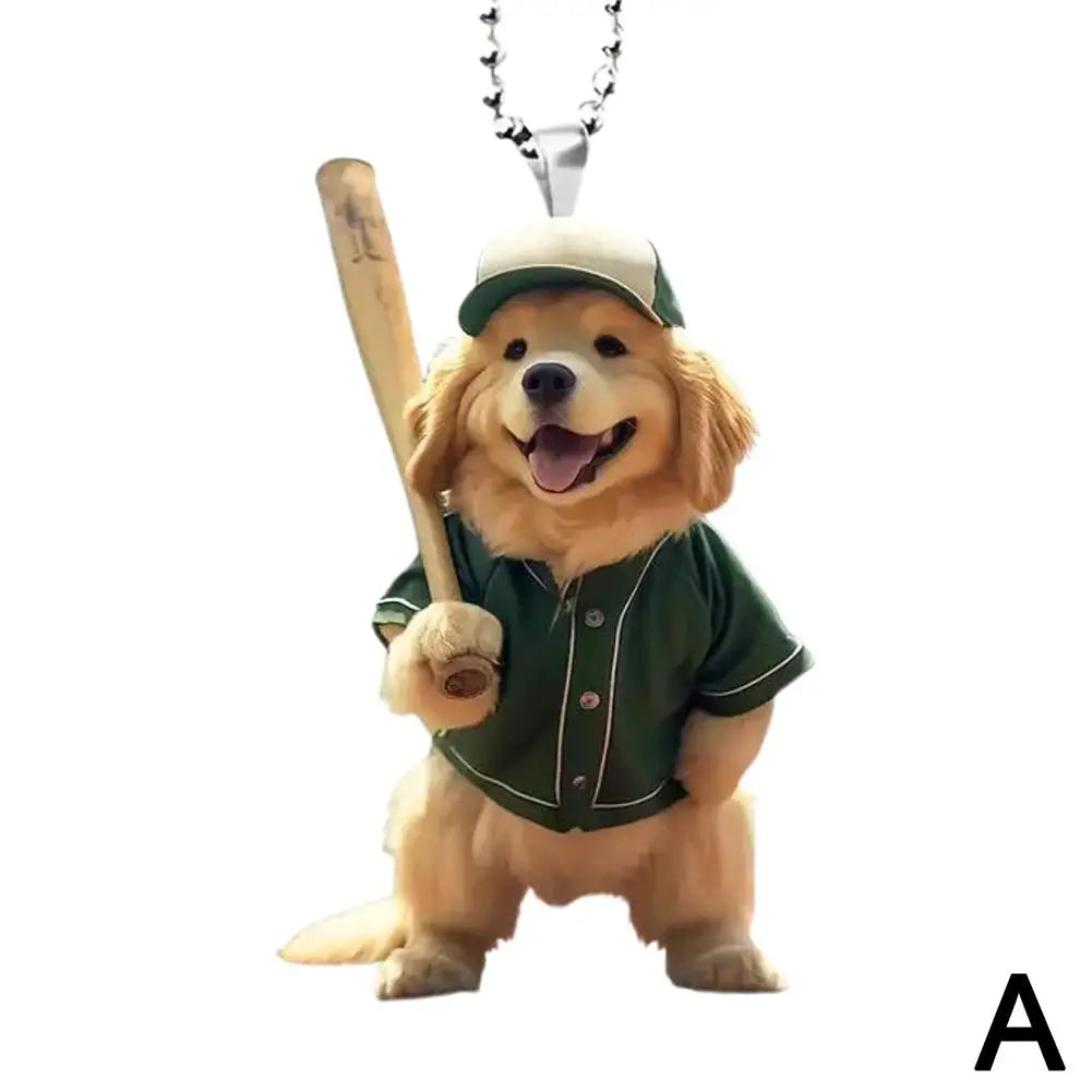 2D Car Pendant Acrylic Dog Drop Ornament Cute Cat Acrylic Material Plane Car Pendant  Backpack Accessories Home Decoration Toy