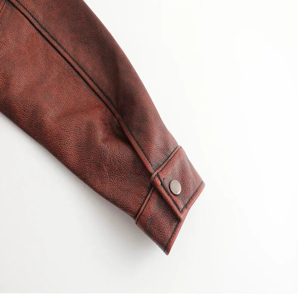 M65 Top Layer Cowhide Jacket  Fashion SlimFit Stand Collar Leisure Bomber Jacket 100% Genuine Leather Men's Vintage Short