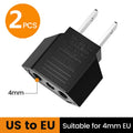 Elough 4.0mm US To EU Converter Plugs European EU To US America Travel Plug Adapter US to EU Power Adapter Electrical Plug