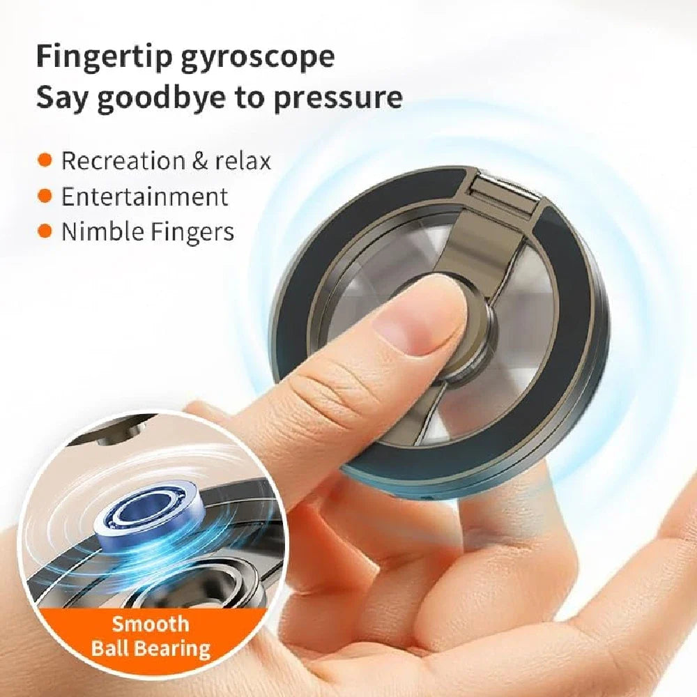 Magnetic Phone Stand 360° Rotating,3 in 1 Foldable Car & Desk Holder,Strong Magnet Grip with Fidget Spinner for OfficeTravelHome