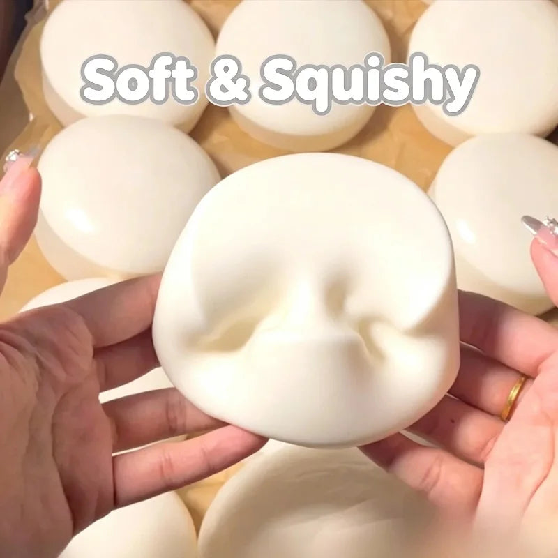Milk Cake Squeeze Taba Soft Toy, Cute Milky White Squeeze Toy, Finger Toy, Stress Relief Toy, Soft Girl Birthday Gift Toy