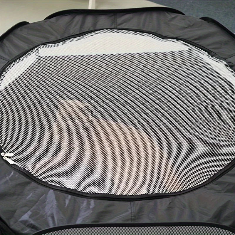 2-Piece Cat Tunnel & Play Mat Set - Foldable, Interactive Pet Toy ForCats And Dogs - Durable Polyester