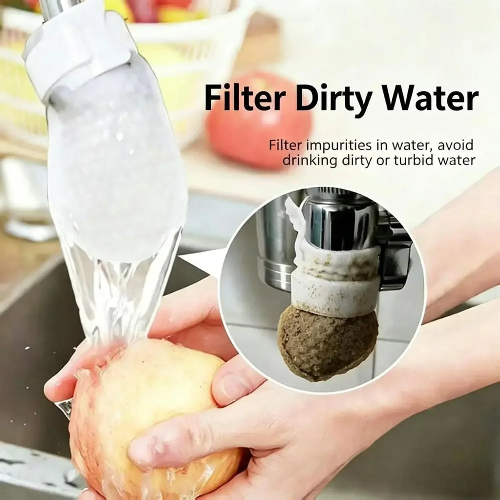300/30PCS Faucet Filter Cotton Tap Water Filter Bag Faucet Anti Splash Tap Purifier Bag Kitchen Thickened Washable Sediment Bag