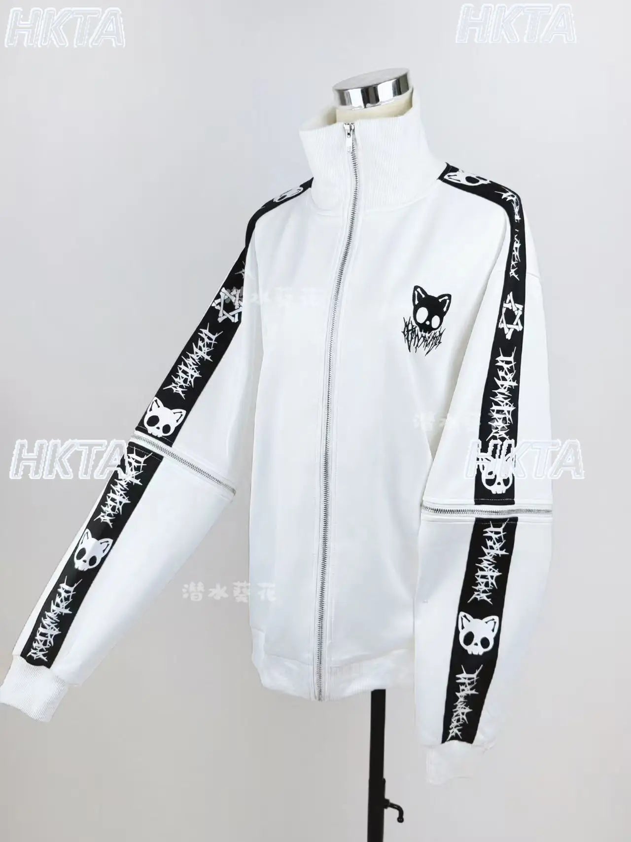 Japanese Style Halloween Gothic Clothes Anime Subculture Sweatshirt Coat Women Girls Punk College Style Black Hoodies Jacket