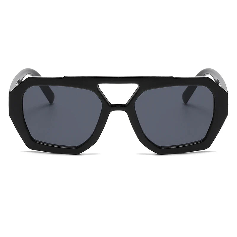 Hiking Women Fashion Polygonal Double Bridge Anti Light Glasses Luxury Minimalist Leopard Pattern Design Eyeglasses UV400