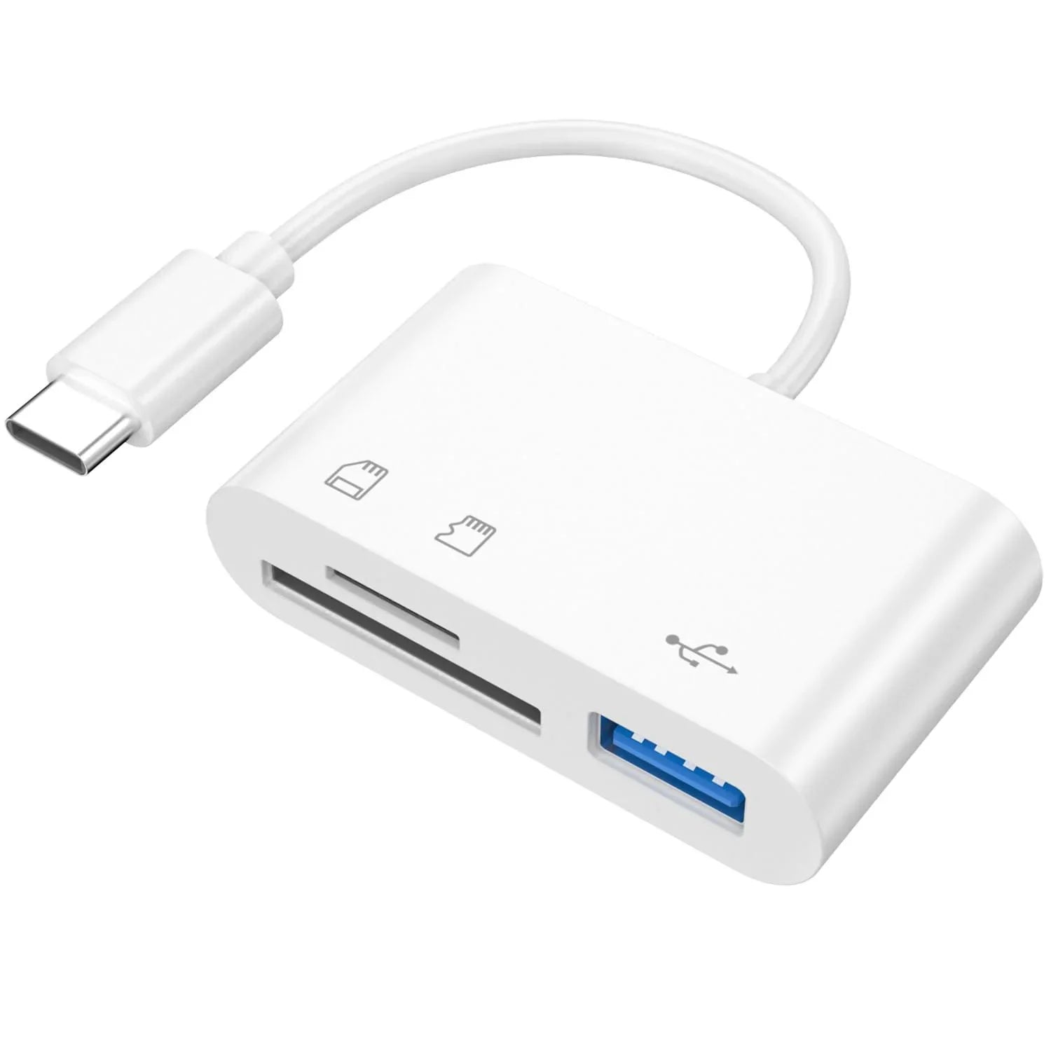 3 In 1 USB Type-C Adapter TF SD Memory Card Reader OTG USB C Card Connector For iPhone 16 15 Pro Max Plus Samsung Xiaomi Adapter