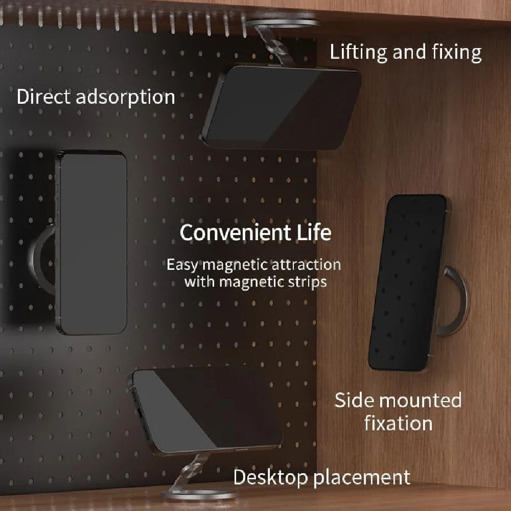 Magnetic Phone Stand 360° Rotating,3 in 1 Foldable Car & Desk Holder,Strong Magnet Grip with Fidget Spinner for OfficeTravelHome