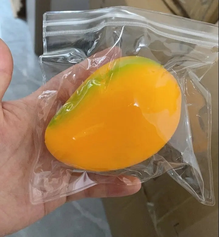 Stress Relief Squishy Mango Squeeze Toys Slowing Rising Sticky Mango Sensory Fidget Toys for Adults Squishy Sensory Toys