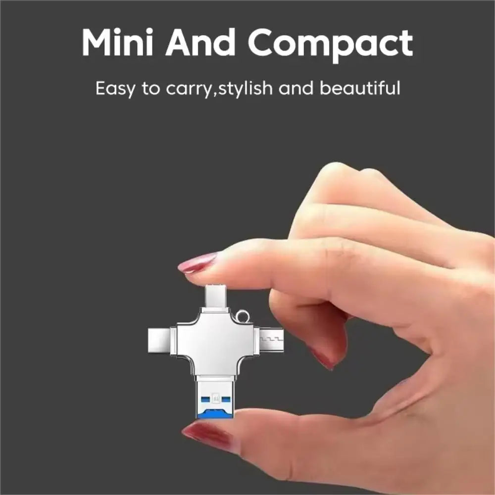 2pcs 4 In 1 Memory Micro SD Card Reader For IPhone IpadAndroid MacPC Camera Type C Lighting Usb C Android Reader Portable Reader
