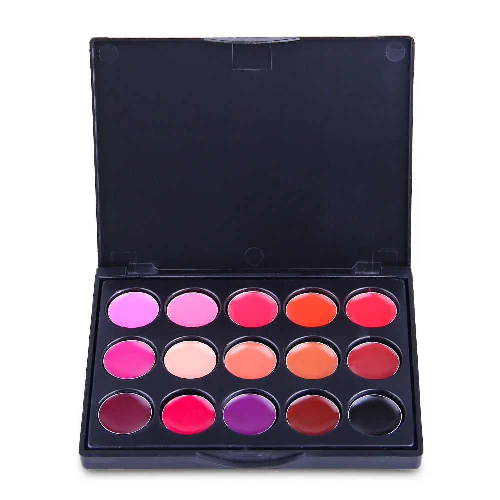 POPFEEL15 Colors Lipstick Palette Set Long Lasting Lip Gloss Korean Cosmetics Women Lip Tint Cheap and Small Beauty Lip Stain