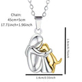 Girl Dog Pendant Necklaces, Stainless Steel Necklace Women, Minimalism Style Jewelry Accessories Chain