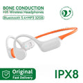 Bluetooth 5.4 Bone Conduction Earphones IPX8 Waterproof MP3 Player Hifi Ear-hook Wireless Headphone With Mic Headset For Swimmin