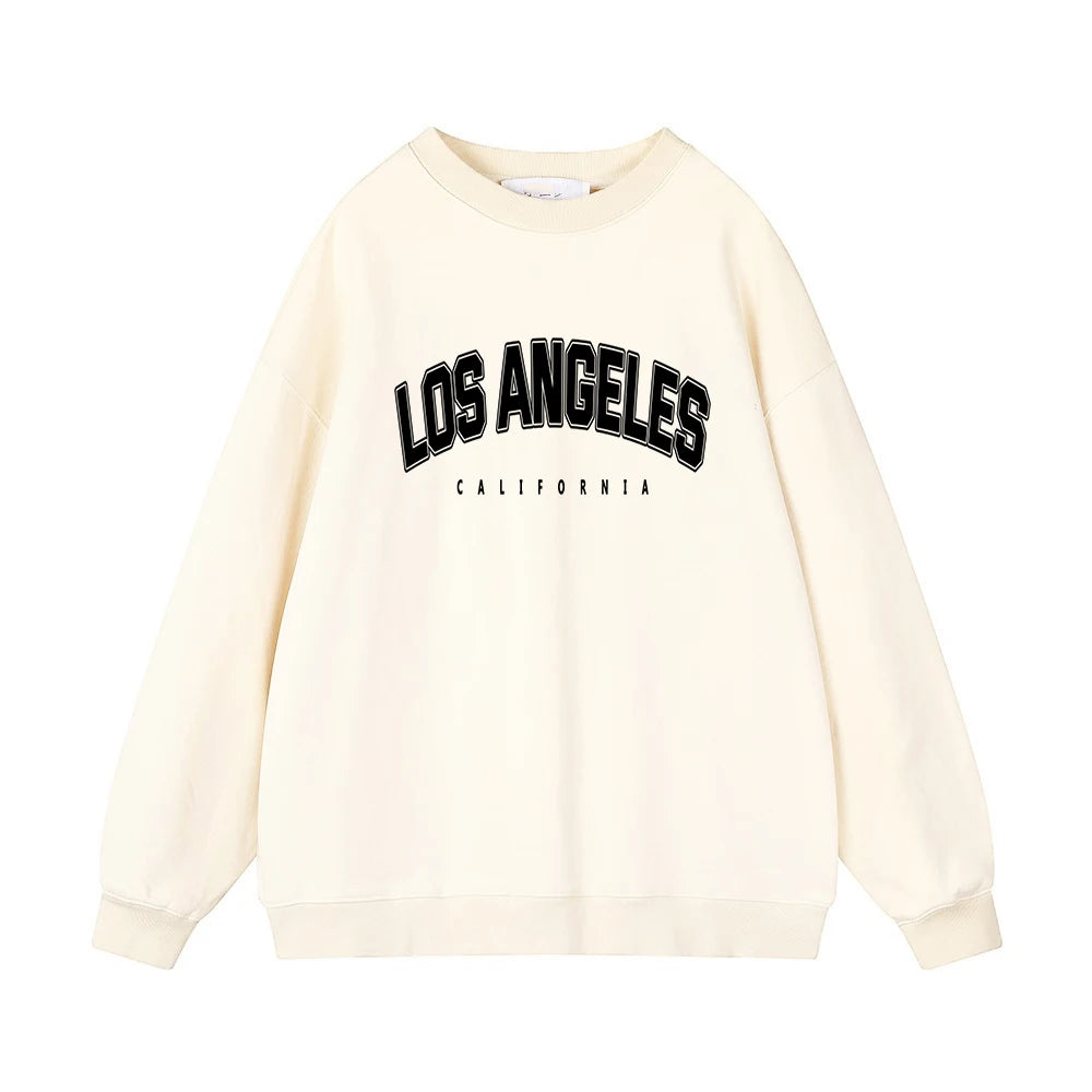 Hirsionsan Letter Print Women Sweatshirt 35% Cotton Soft Basic Loose Female Pullovers Korean Hoodies 2023 AutumnNew Y2k Fleece