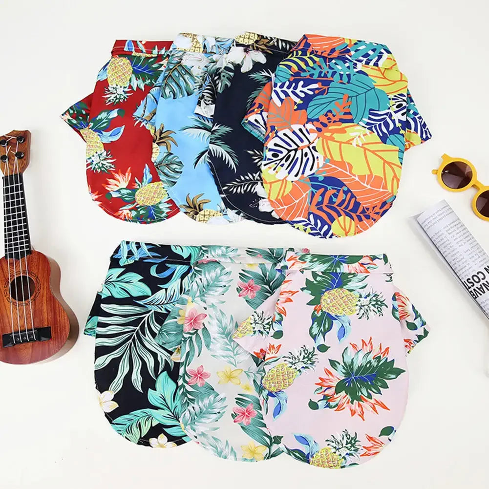 XL-5XL Hawaii Style Cute Spring T-shirts Comfortable Pet Shirt for Medium Large Dog Puppy Pet Clothes Breathable Pet T-shirt