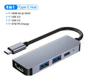 KEBIDUMEI 5 in 1 USB C Docking Station Type-C To HDMI-Compatibility HUB Multi port Splitter PD Charging USB Adapter For Laptop