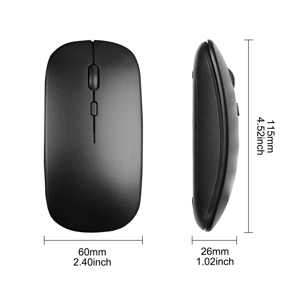 Bluetooth 5.0 Wireless Mouse Ultra Slim Portable Silent Ergonomic for Laptop Tablet PC MacBook Phone Adjustable DPI Ergonomic