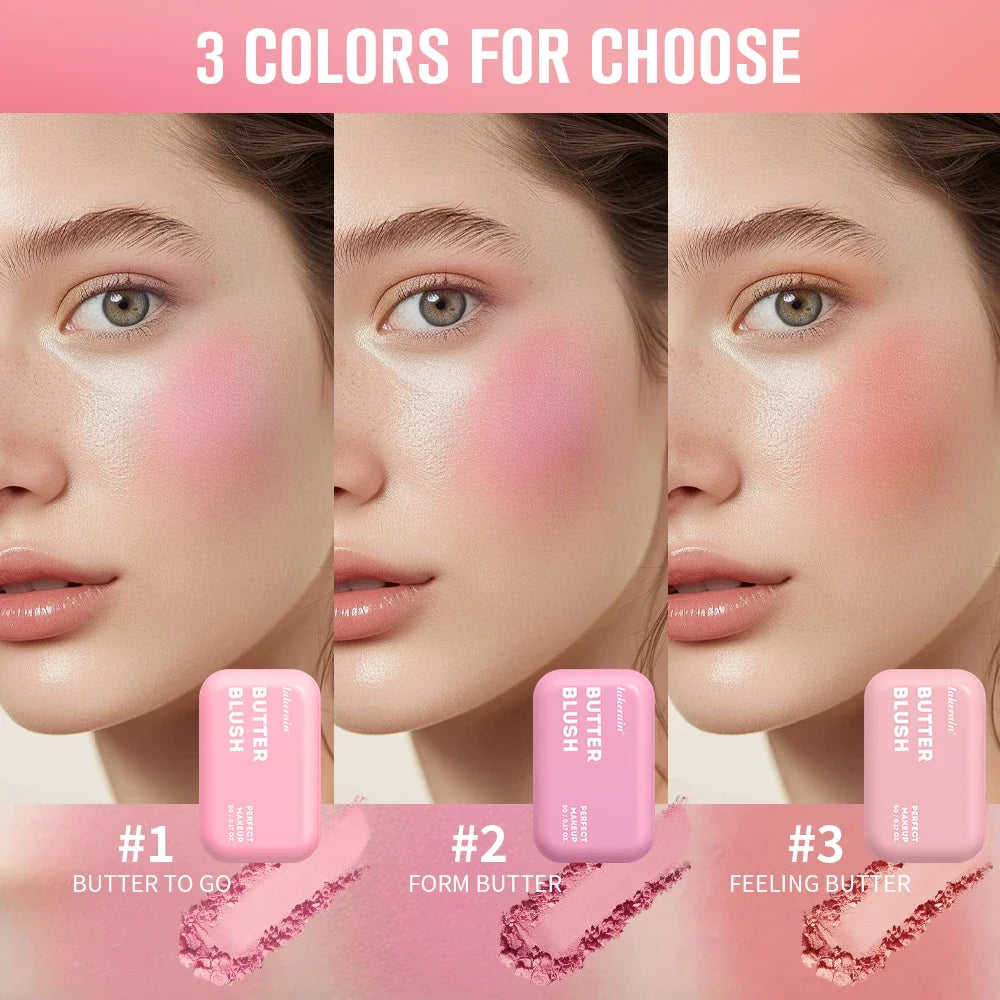 Professional Makeup Powder Blush 12HR Wear Vegan Formula Blusher Makeup Blush in Bar Cosmetics Palette Powder Pink Cream Face