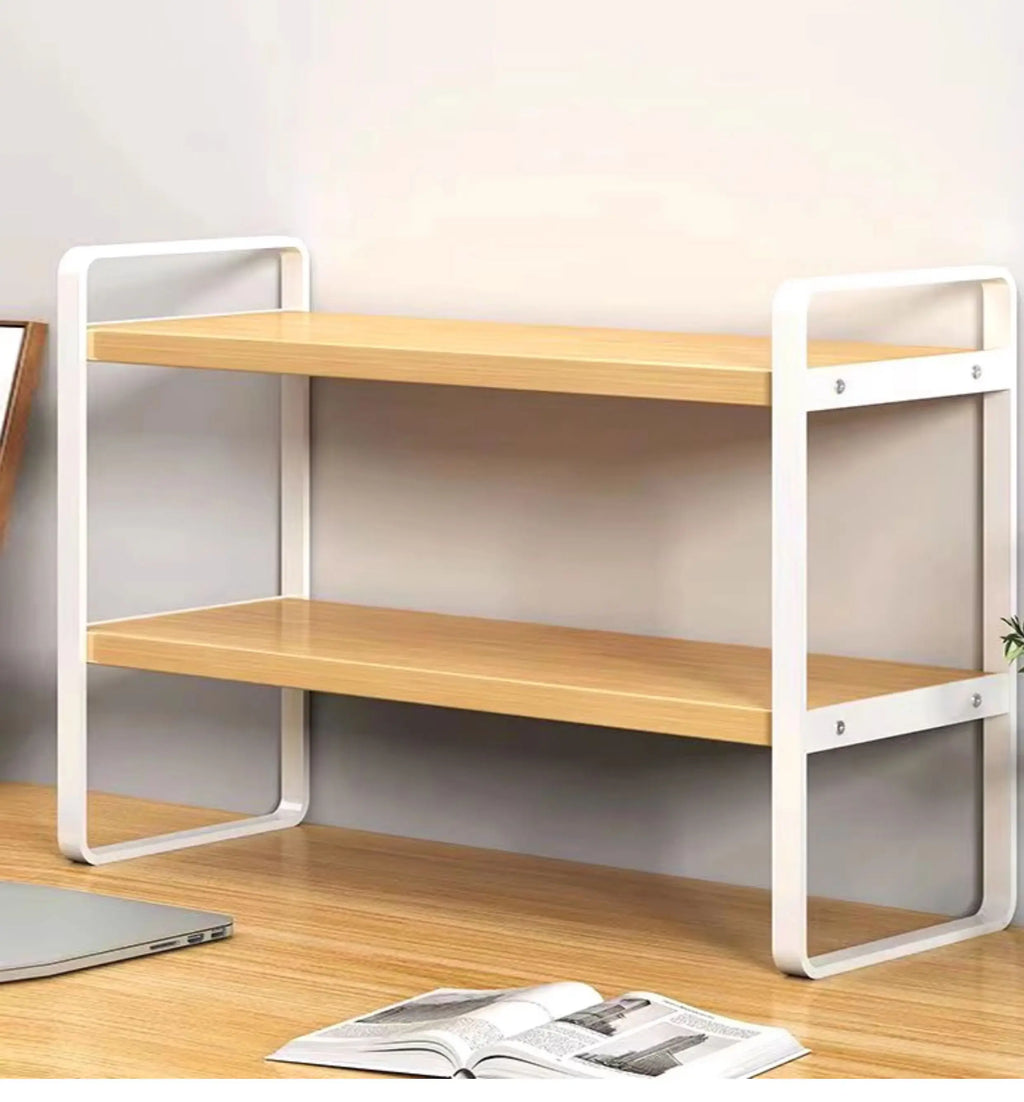 Multi-Layer Desk Organizer Rack Office Computer Table Storage Shelf Student Desktop Storage Bracket Layered Cabinet