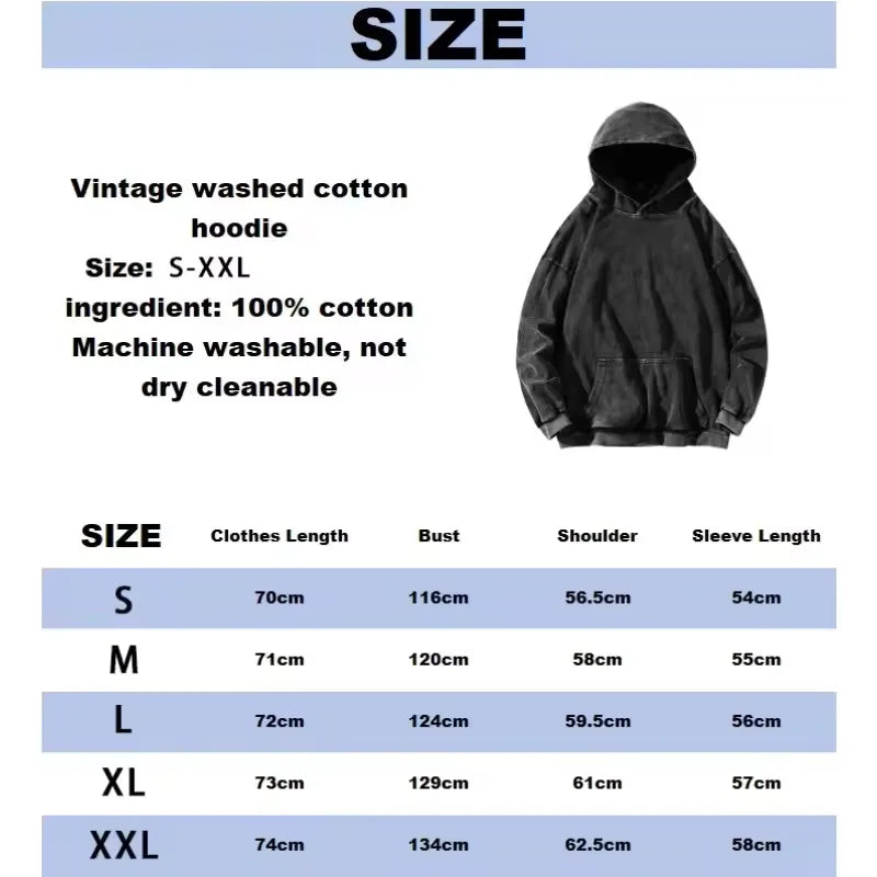 Ryomen Sukuna Graphic Hooded Jujutsu Kaisen Anime Streetwear Men Women Oversized Hoodies Washed Cotton Pullover Retro Sweatshirt