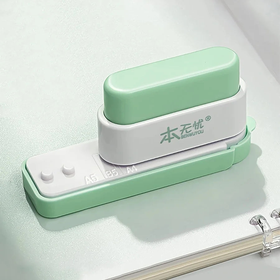 1pc 5-Hole Punch for Desk Organizer ABS Material Notebook Document Binder Perfect for Binding Office School Supply