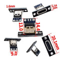 USB 3.1 Type C Socket with Screw Fixing Plate Type-C USB Jack 3.1 Type-C 4Pin 2Pin Female Connector Jack Charging Port