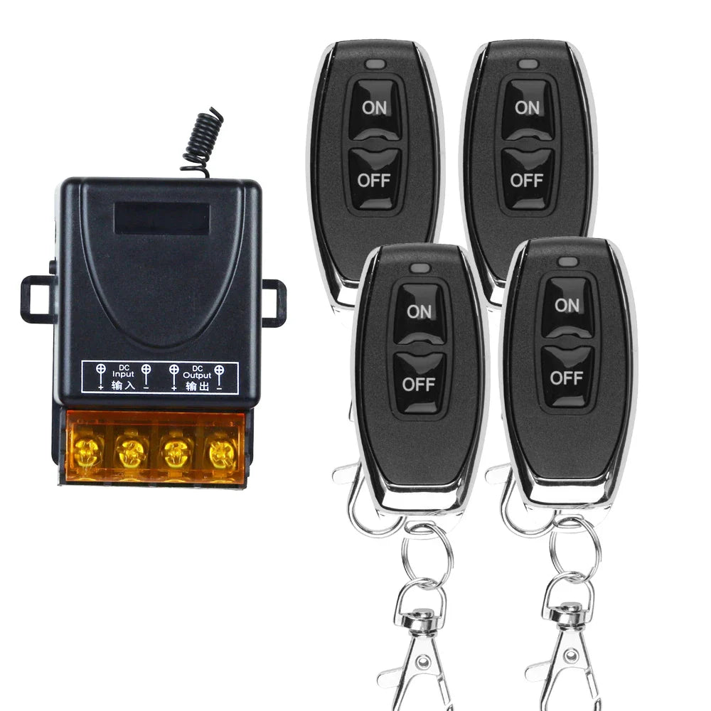 433Mhz Wireless Remote Control Switch AC 110V 220V 10A Relay 1CH Receiver Controller and 2botton RF 433 Mhz Transmitter