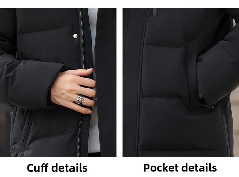 High Brand White Goose Down Jacket Coat Parka Men's Clothing Winter Padded Puffer Jackets Luxury Hooded Padding Outerwear HWY309
