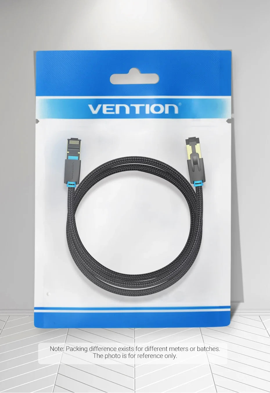 Vention CAT8 Ethernet Cable 40Gbps 2000MHz CAT 8 Networking Cotton Braided Internet Lan Cord for Laptops PS 5 Router RJ45 Cable