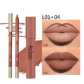 Matte Lipliner&Lipstick Set,Waterproof， Long Lasting Lip Makeup, Soft Matte Color Rendering,Women's Makeup Cosmetics