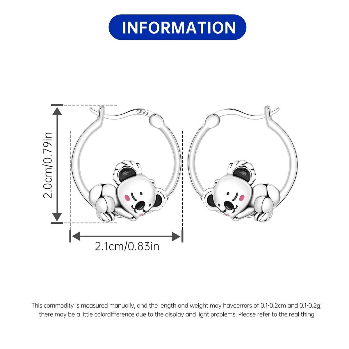 925 Sterling Silver Cute Lazy Cat Animal Pet Earrings Jewelry Hoop Earrings For Women Jewelry Birthday Party Fine Gifts