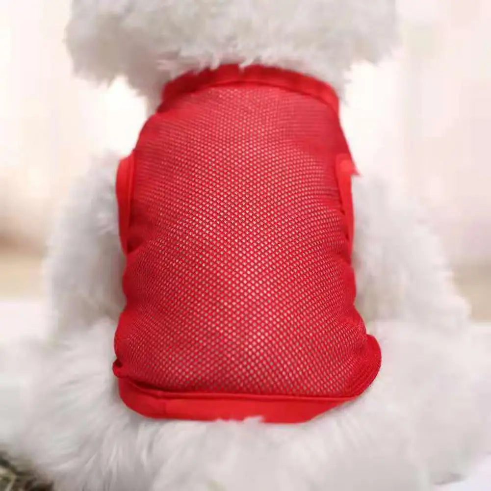 Attractive Puppy T-Shirt Solid Color Dog Shirt Shrink-resistant Stretchy Comfortable Touch Dog Apparel