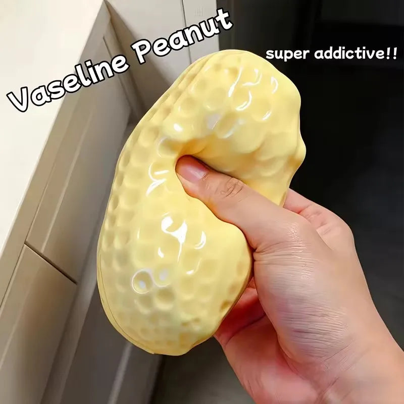 Crunchy Peanut Stress Ball Food-Shaped Squeeze Ball Squishy Toys ASMR Sensory Anti Stress Fidget Toys for Adults Christmas Gift