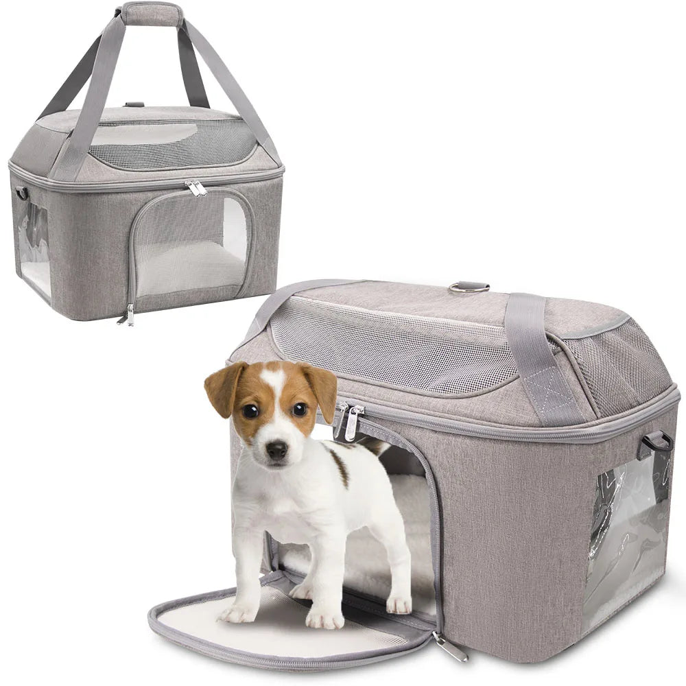 Pet Backpack Breathable Cat Carrier Bag Travel Airline Approved Transport Bag For Small Dogs and Cats