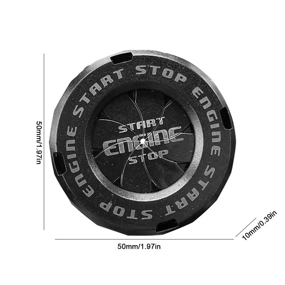 1-Key Start Button Decorative Cap Car Interior Sticker Ignition Device Decor Ring ABS Universal DIY Lock Motorcycle Key Cover