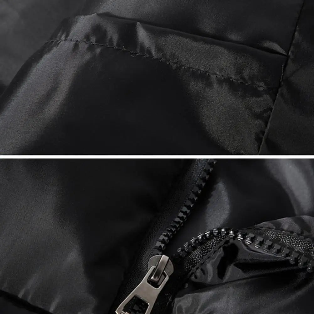 Men Vest Jacket Men Slim Fit Stand Collar Sleeveless Puffer Jackets Winter Casual Waistcoat Men Warm Coat Cold Weather Outerwear