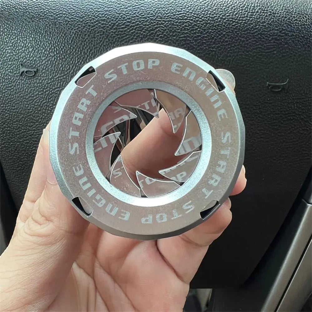 1-Key Start Button Decorative Cap Car Interior Sticker Ignition Device Decor Ring ABS Universal DIY Lock Motorcycle Key Cover