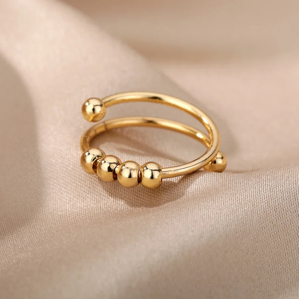 316L Stainless Steel Rings for Women Gold Color Never Fade Luxury Classic rings wedding couple rings Jewelry Free Shipping
