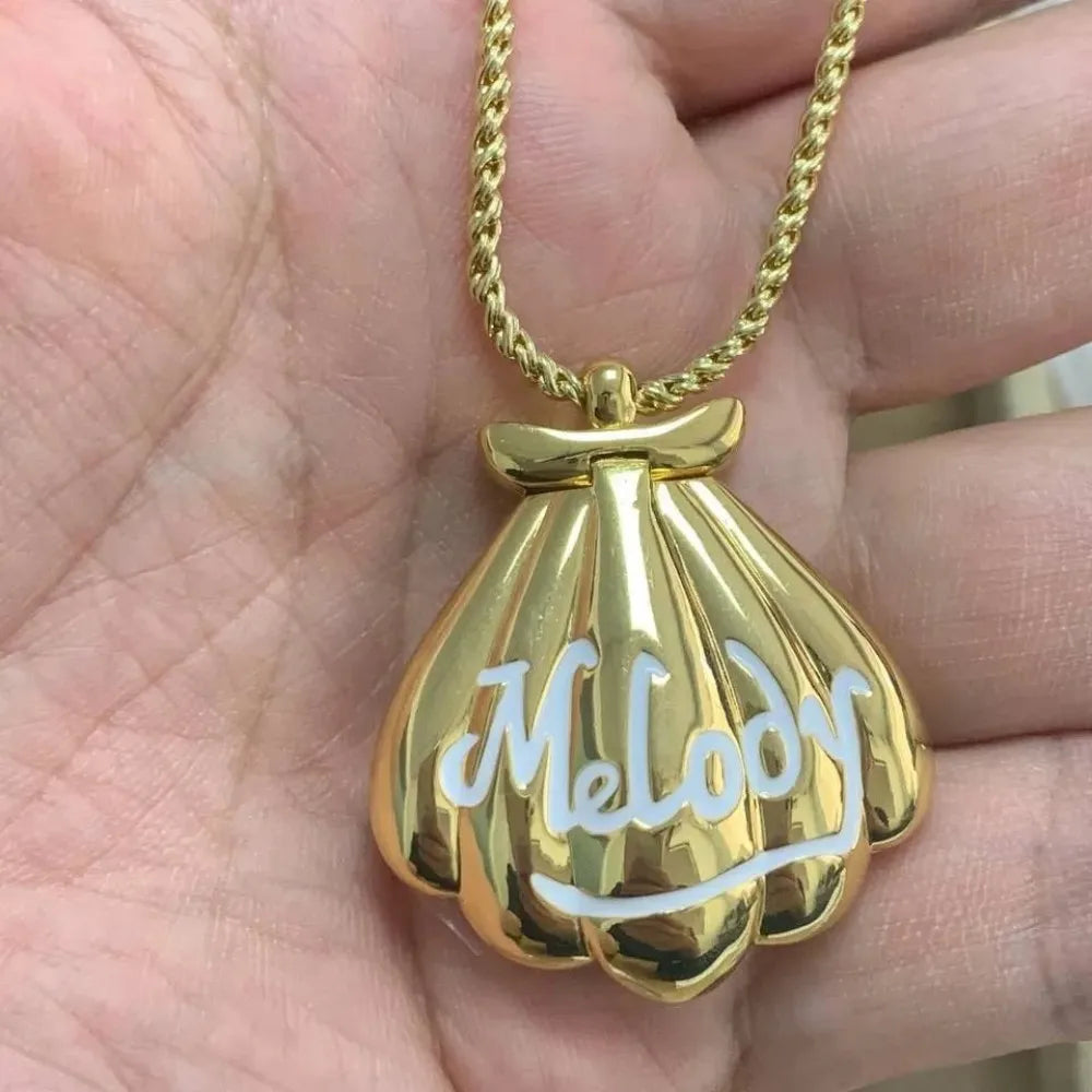 Fashion Melody Mermaid Shell Pendant Design New Luxurious Exquisite Romantic Necklace Jewelry for Wife Daughter Dream Gift