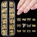 24-Piece 3D Y2K Millennial Nail Art Decoration Set, Assorted Rhinestones, Pearls, Butterfly, Heart & Flower DIY Nail Charms