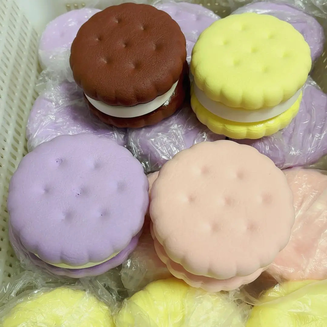 Squishy Simulated Cake Squeeze Toy Stress Relief Slow Rising Sensory Fidget Toys for Anxiety ADHD Autism Adults ASMR Fun