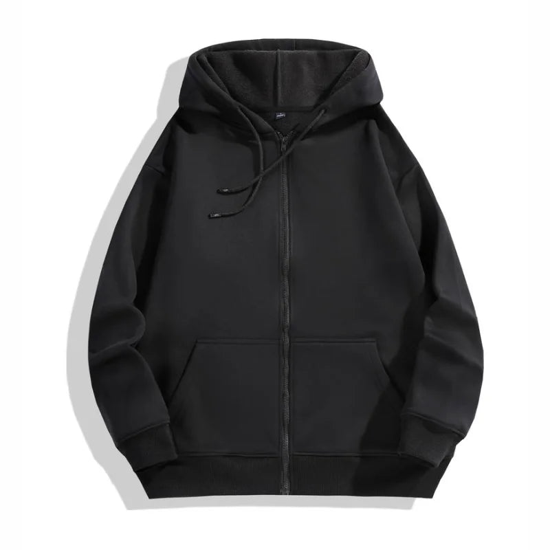 High Quality Velvet Zipper Hoodie Sweatshirt Custom Logo Embroidery Print Personalized Image Company Logo DIY 10 Color KAISING