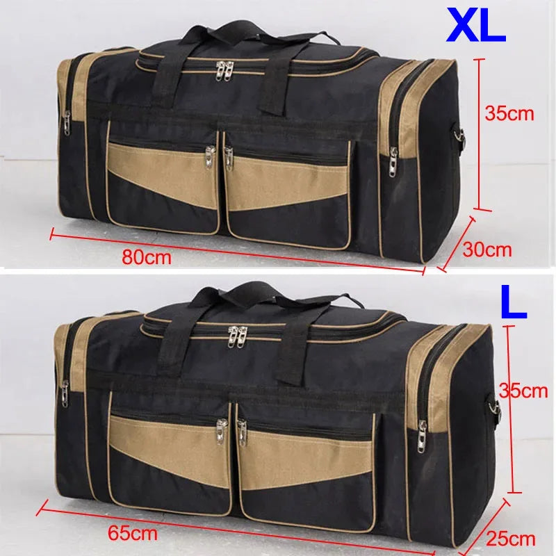 Large Luggage Travel Bag Camping Gym Fitness Handbags for Women Men Outdoor Sports Shoulder Storage Duffel Long Distance Bag 90L