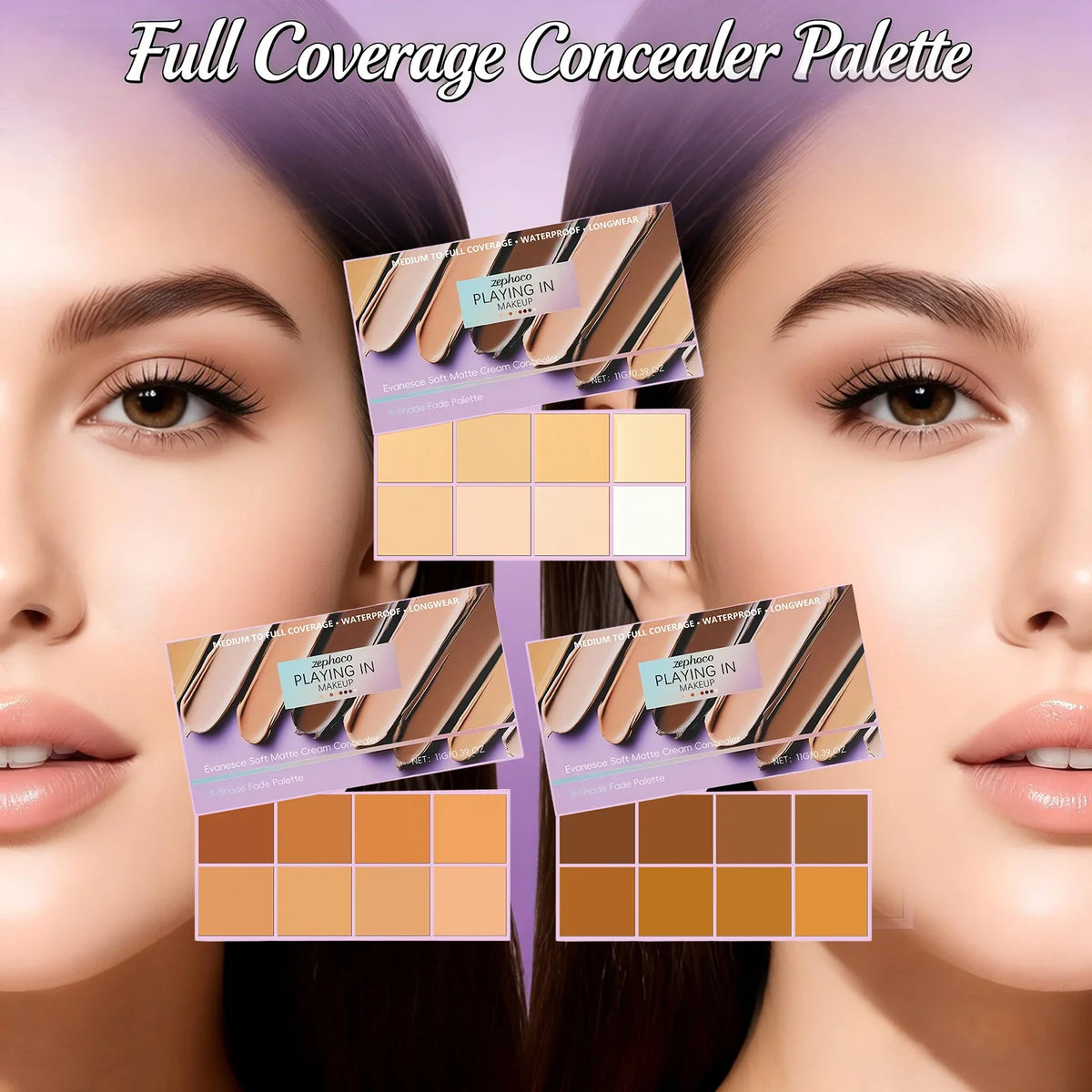 Soft Matte Cream Concealer High Coverage Cover Facial Spots, Acne Scars, Freckles and Tear Troughs Long Lasting Makeup Cosmetics