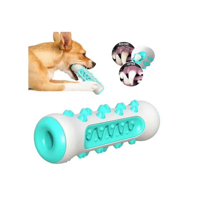 Dog Chew Bone Toy Molar Stick Teeth Cleaning Leak Food Design Self Play Interactive Pet Toy For All Breeds Dogs Relieve Boredom