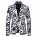 Men's Suit Jacket Leopard Print Suit Business Casual Party Suit Jacket Men Blazer  Coat Men