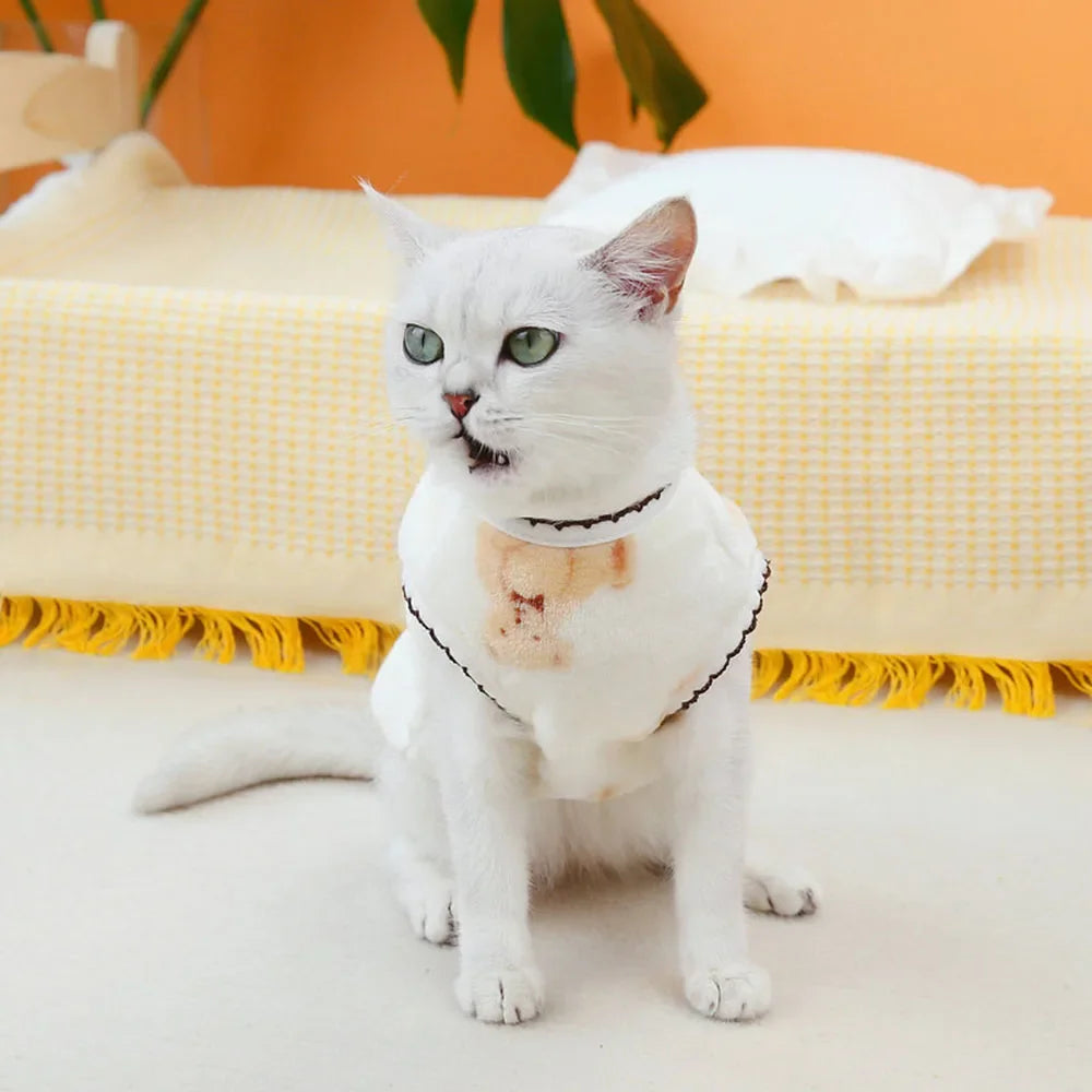Soft Cozy Cat Clothes Kitten Cardigan Sweater Winter Warm Fleece Vest Sweatshirt for Small Dogs Puppies Jacket Coat Pet Costume