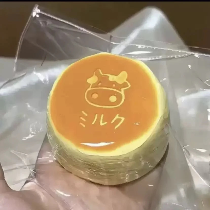Kawaii Milk Cow Squishy Toy Soft Silicone Stress Relief Slow Rising Squeeze Toys Cute Pink Sensory Fidget Toys for anti-Anxiety