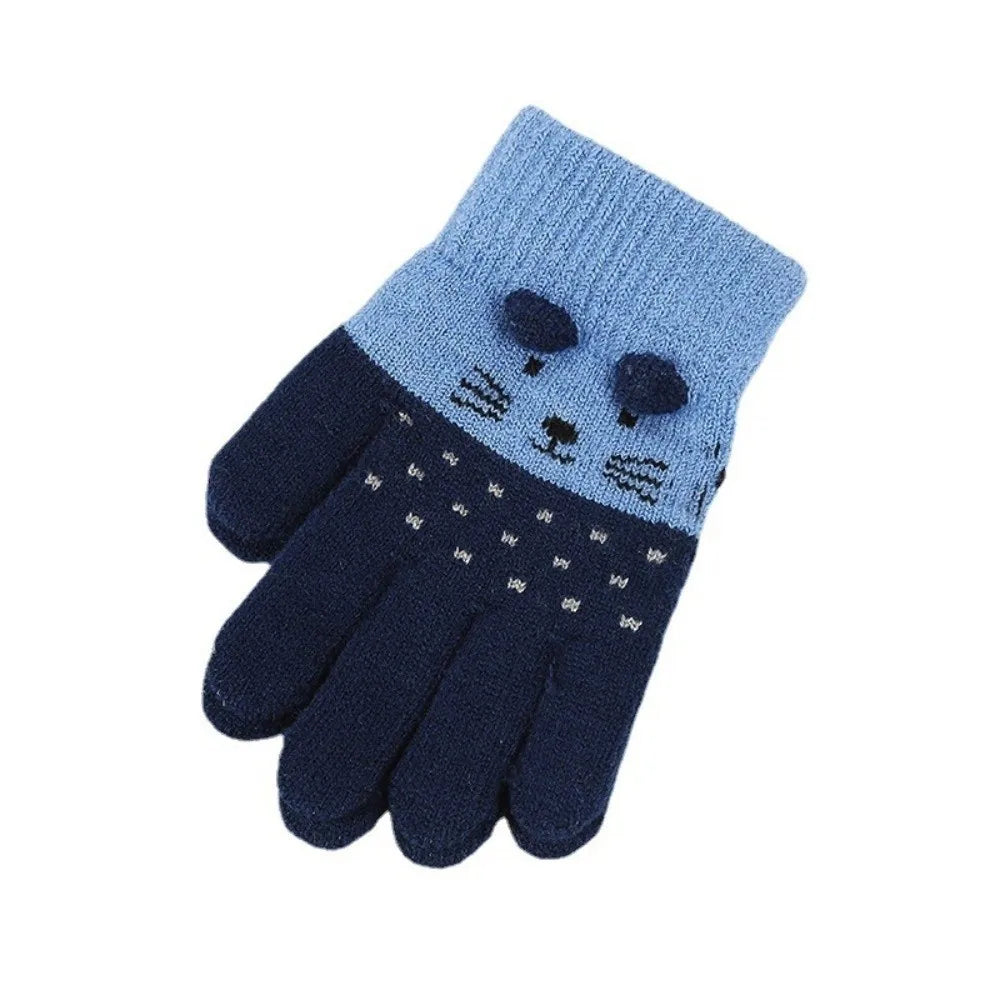 3- 10Years Old Fashion Warm Winter Gloves Coldproof Candy Color Children Mittens Soft Elastic Gloves Outdoor